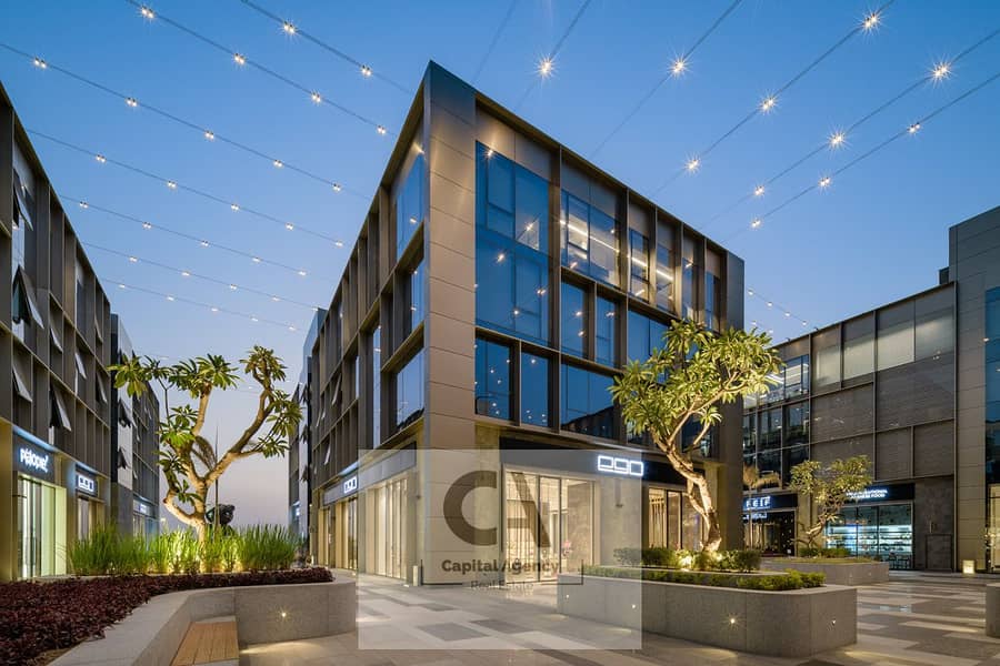 مكتب متشطب بالتكييفات للإيجار 154م داخل بارك ستريت امام واتر واي 5A - التجمع الخامس 0