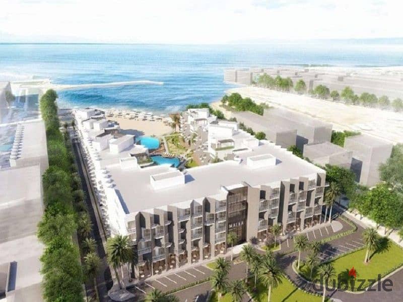 شقة عصرية بإطلالة جانبية على البحر في مشروع مجرى – حي الأحياء، الغردقة 0