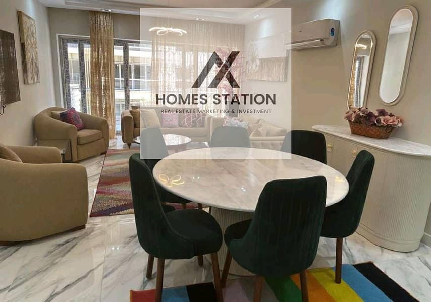 شقة مميزة مفروشة بالكامل داخل كمبوند ماونتن فيو آي سيتي، بمساحة 170 متر مربع، توفر لك مساحة معيشة واسعة ومريحة بتصميم عصري وحديث ومناسبة  للعائلات 0