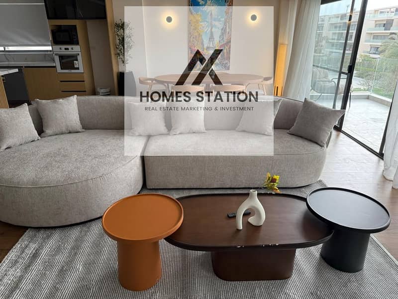 شقة للإيجار داخل Lake View Residence، تقع في الدور الثاني ومساحتها 215 متر، مثالية للعائلات أو الأفراد الباحثين عن سكن راقٍ ومفروش بالكامل- الوحدة متا 0