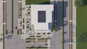 على ممشى R4 السياحي في قلب أكتوبر الجديدة، المول Double View بيطل على القطار السريع والنهر الأخضر من جهة، ومن الجهة التانية على الحي الإيطالي 3,000,000 ج.م