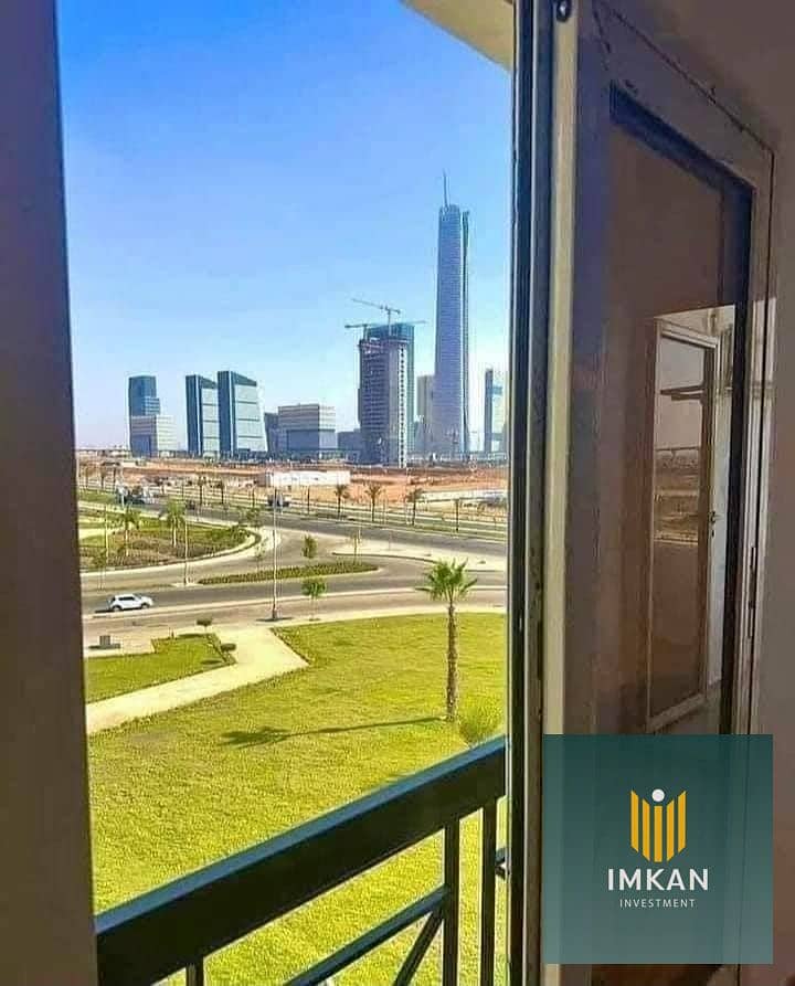 شقة للبيع استلام فورى بالتقسيط فى كمبوند المقصد امام البرج الايقونى - العاصمة الادارية 0