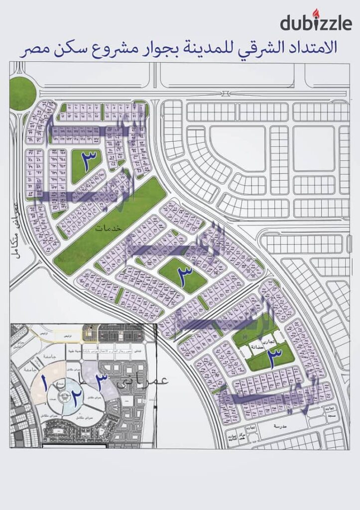 قطعة ارض بالتوسعات الشرقيه بجوار المال والاعمال بمدينة بدر 0