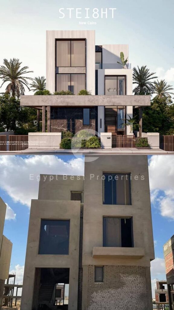 ريسيل كمبوند ستيت استلام 2026 بسعر لقطة فيلا توين هاوس للبيع قسط Stei8ht New Cairo by LMD فيلا للبيع في التجمع قسط استلام قريب 0