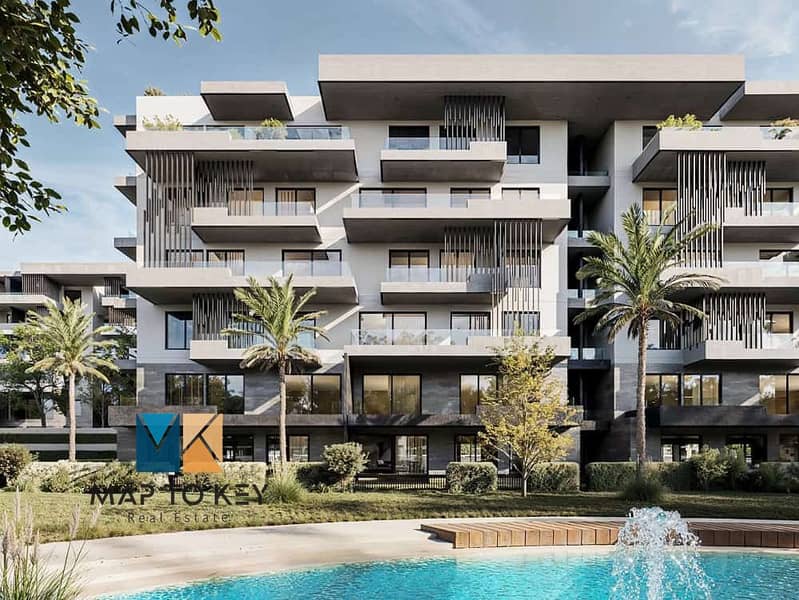 شقة متشطبة للبيع بجانب الجامعة الأمريكية في كومبوند متكامل الخدمات بقسط 90 الف في الشهر 0