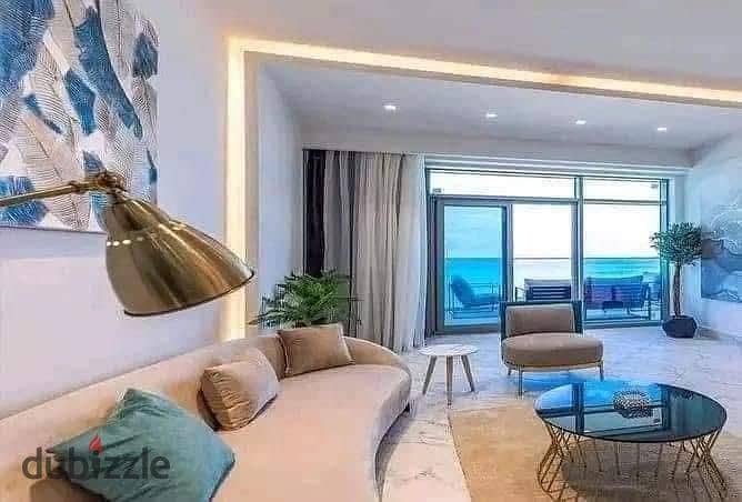 لسرعة البيع شالية دبل فيو متشطب بالكامل استلام فوري ع الفرش بكمبوند مزارين في العلمين الجديده 0