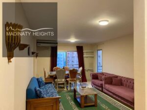 شقة 124م للإيجار مفروش في مدينتي B6 جاهزة للمعاينة ، 3 غرف نوم و2 حمام، تشطيب شركة كامل بالفرش والتكييفات والأجهزة 25,000 ج.م