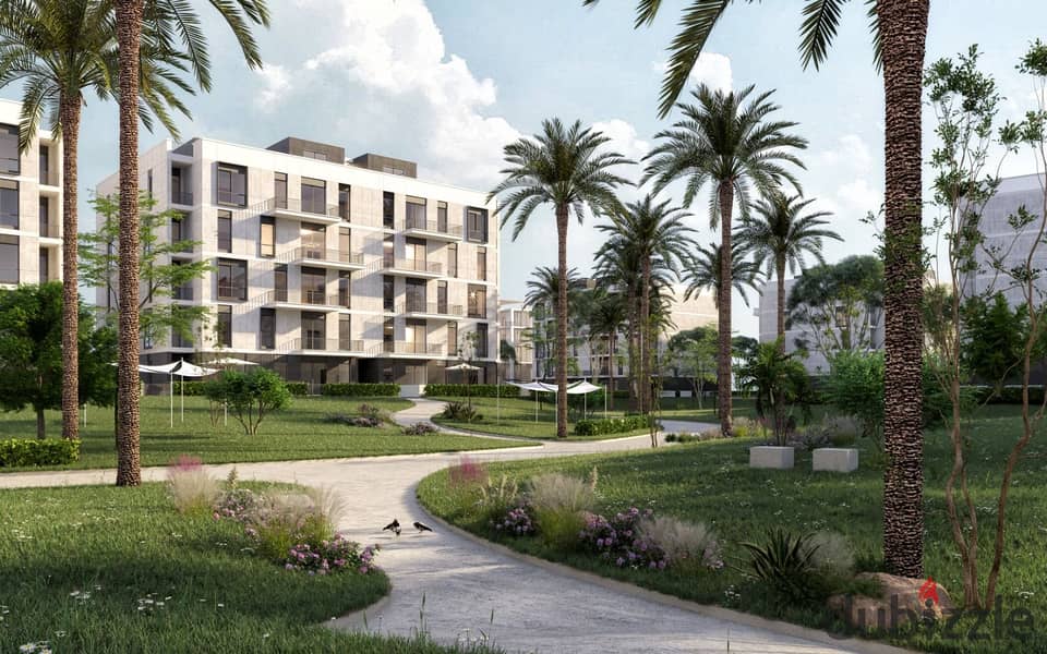 شقة للبيع متشطبة بالكامل في الشيخ زايد من اركان بالم بخصم مميز علي الكاش في كمبوند One33 0