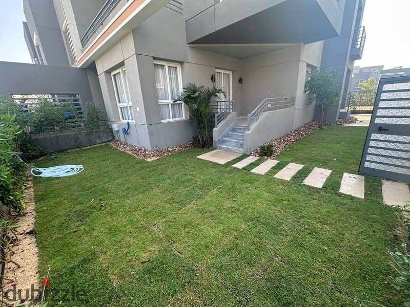 شقة ارضي بحديقة غرفتين بالمطبخ للايجار في الشيخ زايد داخل كمبوند كيان جراند هايتس 0