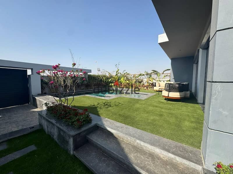 تاون هاوس للبيع – الباتيو الزهراء | الشيخ زايد تشطيب فاخر جدًا – حمام سباحة خاص + جاكوزي مساحة 340م | 4 غرف | 4 حمامات البيع شامل تكييفات مركزية ودريس 0