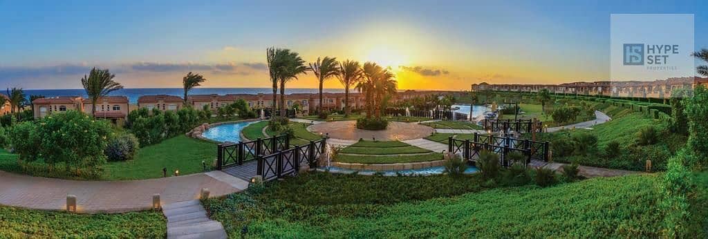 شالية للبيع كورنر دابل فيو دايركت سي فيو في تلال العين السخنه بمقدم 10% و تقسيط علي اطول فترة سداد 0