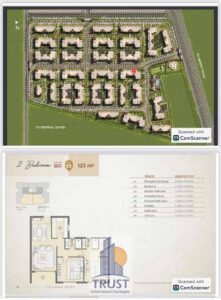 شقة مساحة 123م بكمبوند فيلدج ويست الشيخ زايد افضل لوكيشن بجوار النادي 5,800,000 ج.م