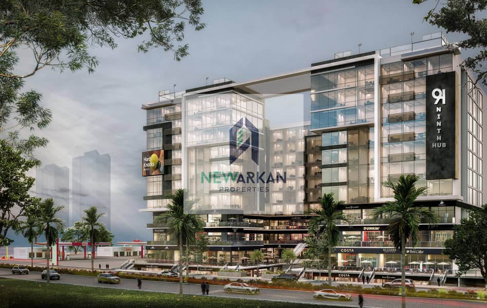 عياده علي المحور المركزي 25 م  بمقدم 122 الف للبيع وسط اعلي كثافه سكانيه امام محطة الموناريل 0