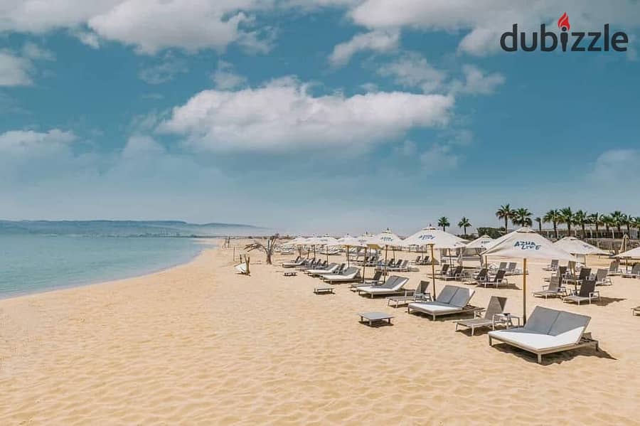 شاليه للبيع استلام فوري  متشطب بالتكيفات ريسيل في ازها العين السخنه 0