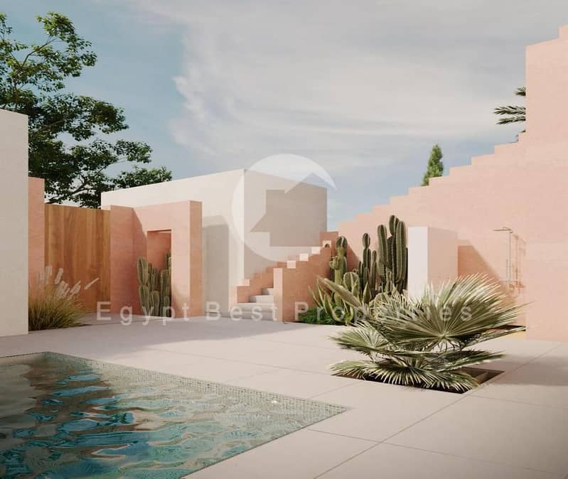 امتلك منزل أحلامك! فيلا في الصف الأول، 5 غرف ، إطلالة بانورامية على البحر مع مسبح خاص، فلل للبيع في مرتفعات مكادي، فلل للبيع في البحر الأحمر 0