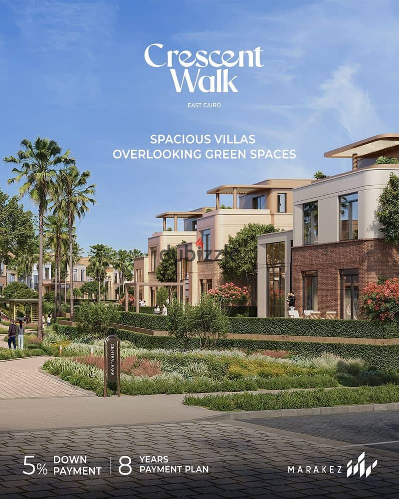 دوبلكس للبيع متشطب كمبوند كريسنت واك التجمع السادس بالتقسيط على 8 سنين 0