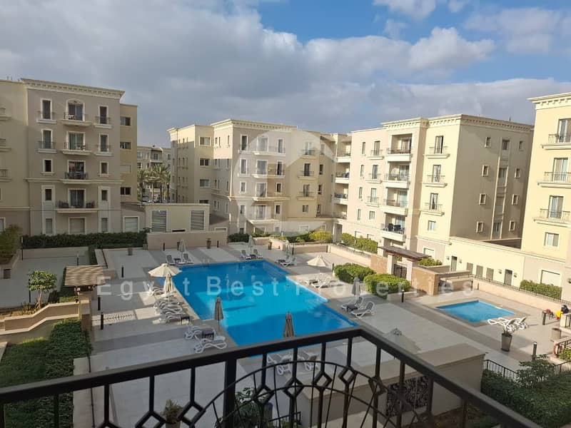 3 غرف+ناني فيو حمام سباحة  تشطيب فاخر بالتكييفات شقة ايجار في ميفيدا بوليفارد  Rent Miviada شقة للايجار في ميفيدا اعمار التجمع الخامس 0