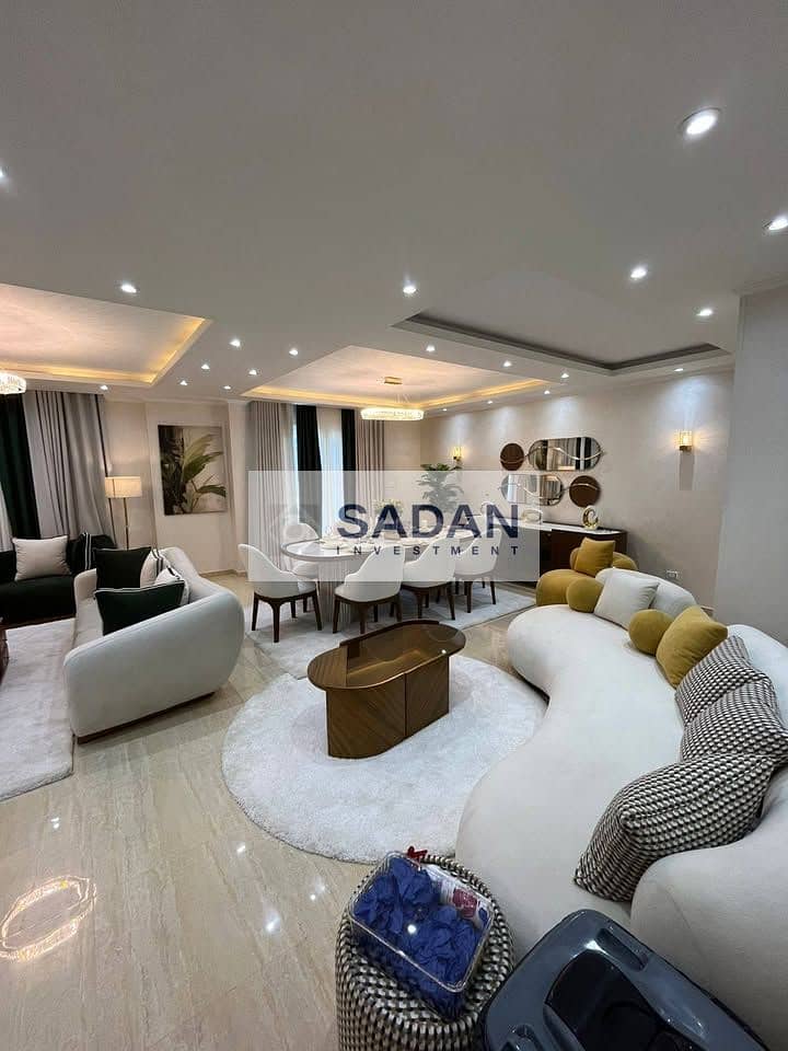 شقة 200 متر متشطبة استلام فوري في قلب العاصمة الادارية الجديدة في كمبوند نيو جاردن سيتي 0