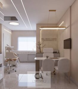 83,000 ج.م عياده للايجار 128 -5 غرف ف مول طبي UMC متشطبه وبالتكيفات – التجمع الخامس