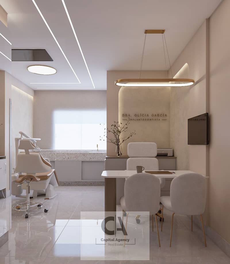 عياده للايجار 128 -5 غرف ف مول طبي UMC متشطبه وبالتكيفات – التجمع الخامس 0