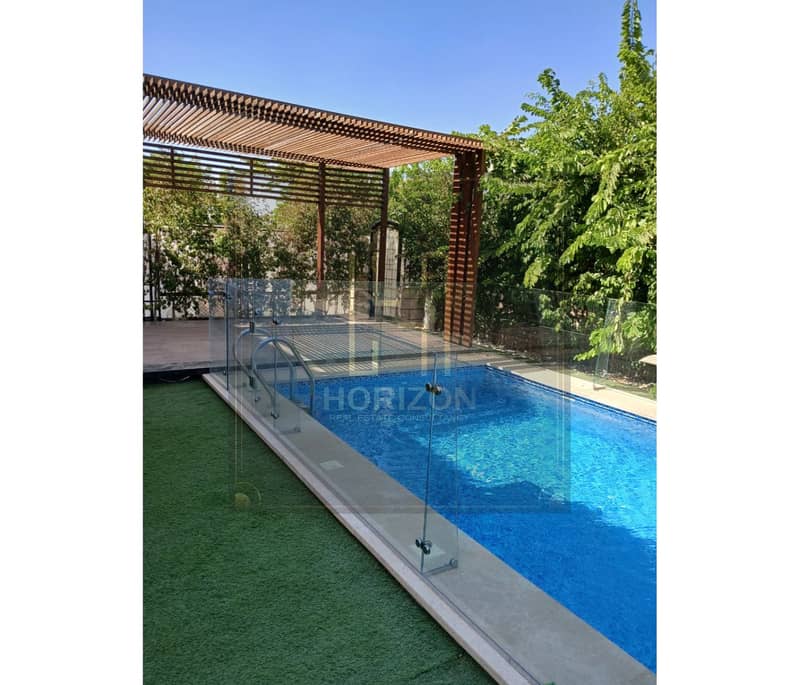 توين هاوس  بحمام سبحاحه خاص مفروش للايجار فى كمبوند ليان صبور  Luxury Furnished Twin House with Private Swimming Pool | Layan Compound 0