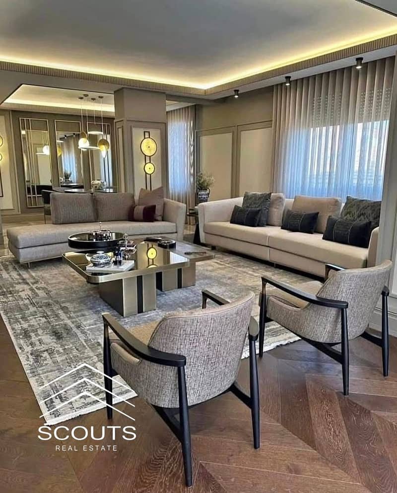 شقة للبيع جاهزة للمعاينة متشطبة بالكامل بالقرب من البرج الايقوني قلب القاهرة الجديدة في كمبوند داخل العاصمة بمنطقة ال R3 طريق السويس 0