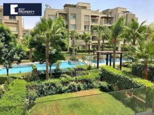 15,300,000 ج.م أرضي شقه للبيع بجاردن تشطيب كامل موقع متميز في سوان ليك حسن علام القاهرة الجديدة