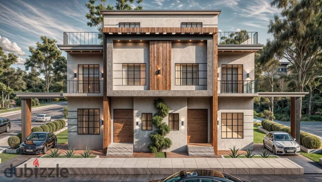 فرصه اسثماريه في زايد الجديده تمتلك فيلا توين هاوس ٢٧٥م داخل كمبوند جيرونا ٣ مع WB development انت الكسبان 0