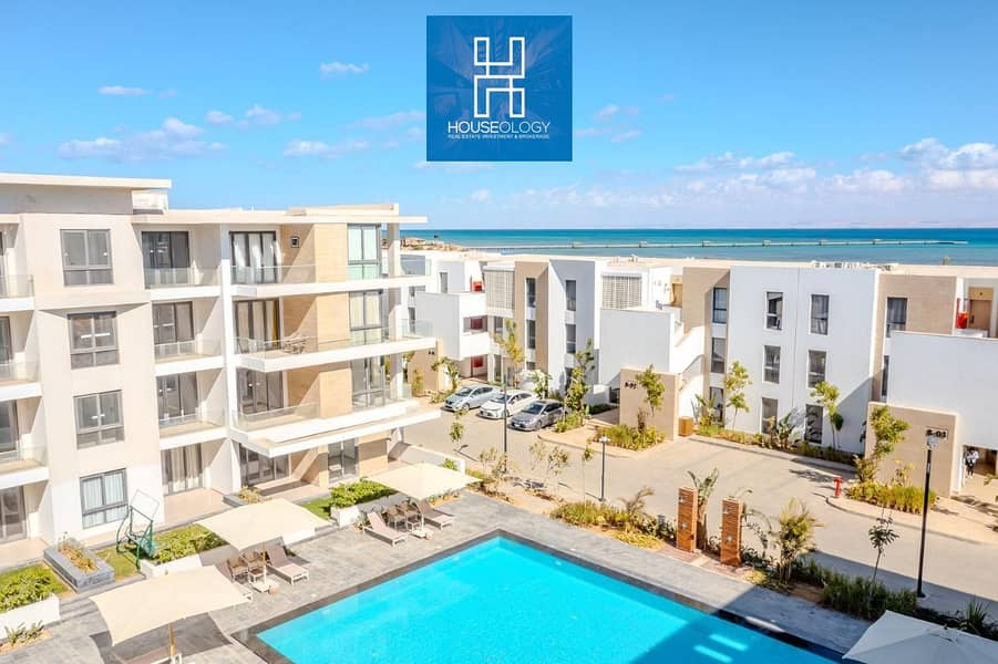 شاليه متشطب بإطلاله مباشره علي البحر للبيع في كاي العين السخنه استلام سنه بالتقسيط علي 8 سنين kai el sokhna 0