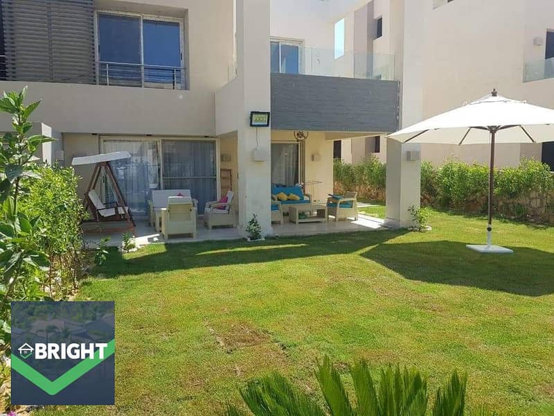 شاليه ارضي 175م+150م - 3غرف متشطب بالكامل - فيو جولف مبهر وبسعر غير مسبوق ف الماركت ف هاسيندا باي سيدي عبد الرحمن - hacienda bay 0