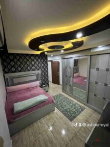 15,000 ج.م مفروش عصافرة مكيف 3غرف وريسبشن ببرج اول سكن قرب بحر