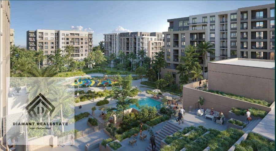 شقه 3غرف للبيع في التجمع بجوار الجامعه الامريكيه بمقدم 5%فقط وبالتقسيط علي اطول فتره سداد 0