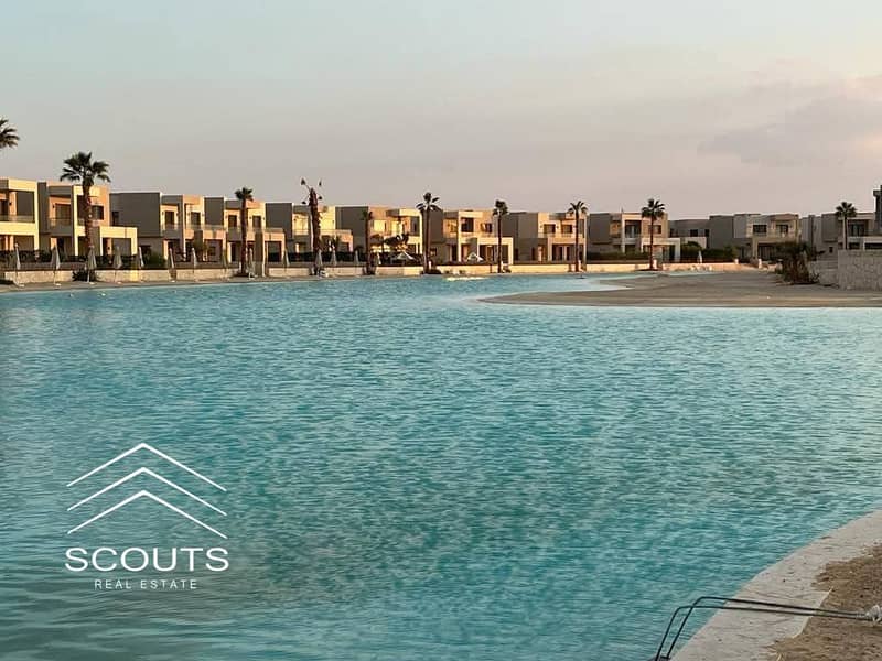 بخصم لفتره محدودة شالية للبيع 72م استلام قريب متشطب بالمطبخ ڤيو علي اللاجون في قريه ازهي في العين السخنه Azha ain sokhna بجوار بورتو السخنه ولافيستا 0