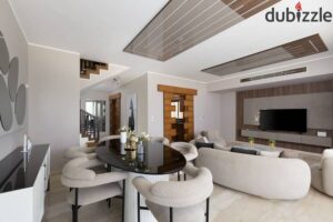 14,000 ج.م فيلا مفروشة بالكامل مع مسبح في كمبوند بيفرلي هيلز الجريا | الشيخ زايد