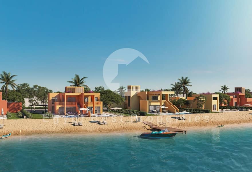 لوفت استلام قريب بأطلالة علي البحر و الجولف خطوات للشاطئ و المرينا في الجونة 0