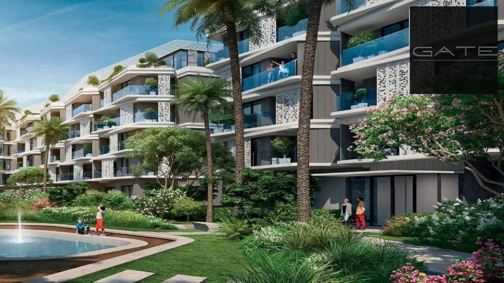 شقة للبيع ريسيل بأقل سعر أرضي بجاردن في كمبوند بادية (بالم هيلز) 6 اكتوبر نصف تشطيب موقع مميز استلام فوري 0