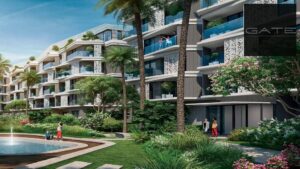 4,800,000 ج.م شقة للبيع ريسيل بأقل سعر أرضي بجاردن في كمبوند بادية (بالم هيلز) 6 اكتوبر نصف تشطيب موقع مميز استلام فوري