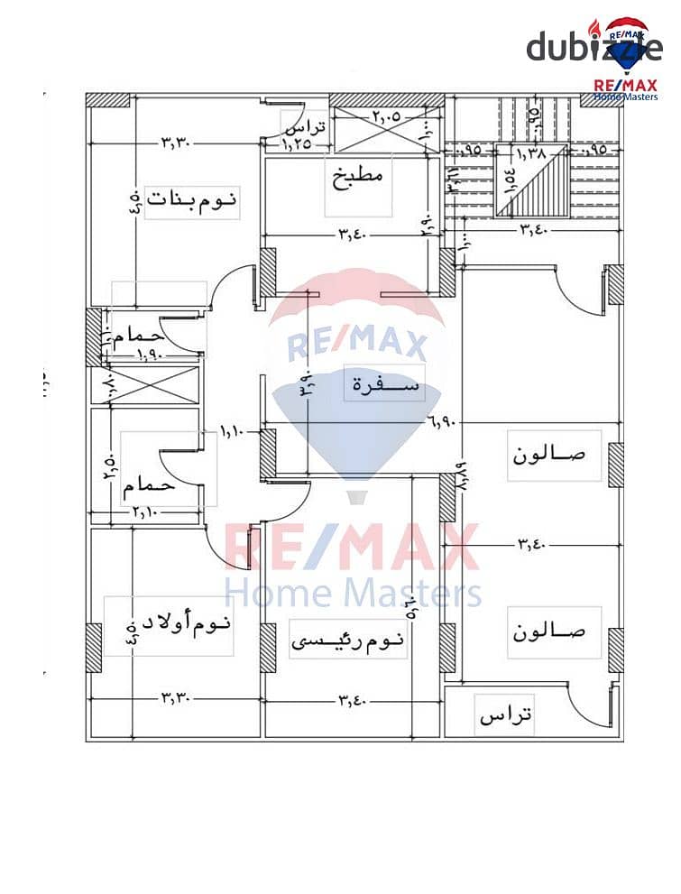 شقة للبيع بالمنصورة تقسيم خطاب 0
