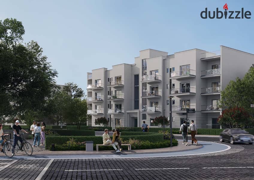 للبيع شقه 155م تشطيب كامل في كمبوند نايا ويست في نيو زايد دايركت علي الضبعة سور بسور مع اعمار و سودك بمقدم 0% واقساط تصل ل 15 سنوات 0