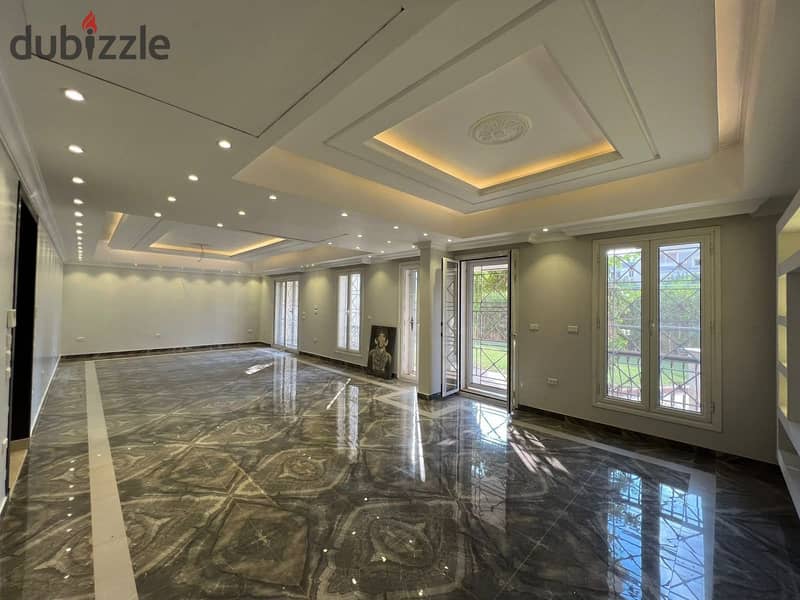 شقة للإيجار – كمبوند ماونتن فيو هايد بارك، التجمع الخامس  تشطيب ألترا سوبر لوكس – أرضي مع جاردن 0