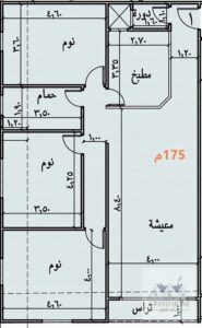 2,975,000 ج.م شقة واجهة 175م فيو مفتوح وغرف النوم فيو فيلا خاصة وخطوات من البوابة الثالثة الرئيسية ثالث عمارة من طريق الفيوم مباشرة منطقة (م)