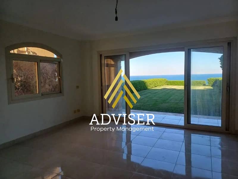 شاليه فندقي علي البحر متشطب بقسط علي 14 سنة في تلال العين السخنة كوفايا - رؤيه 0