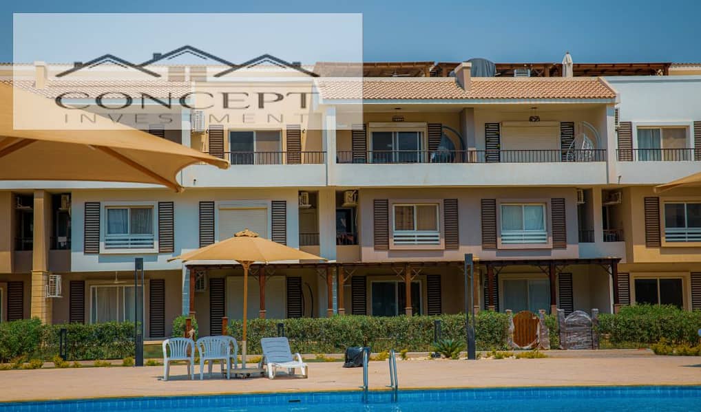 شاليه 3 غرف نوم بإطلالة على حمام السباحة والبحر بسعر مميز في مورانو العين السخنة 0