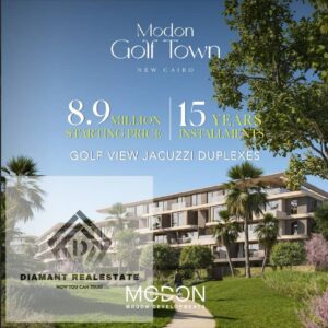 8,900,000 ج.م دوبلكس للبيع في التجمع بجاكوزي خاص باول جولف جمبوند في التجمع السادس بالتقسيط علي 15سنه دقايق من ميفيدا وهايد بارك