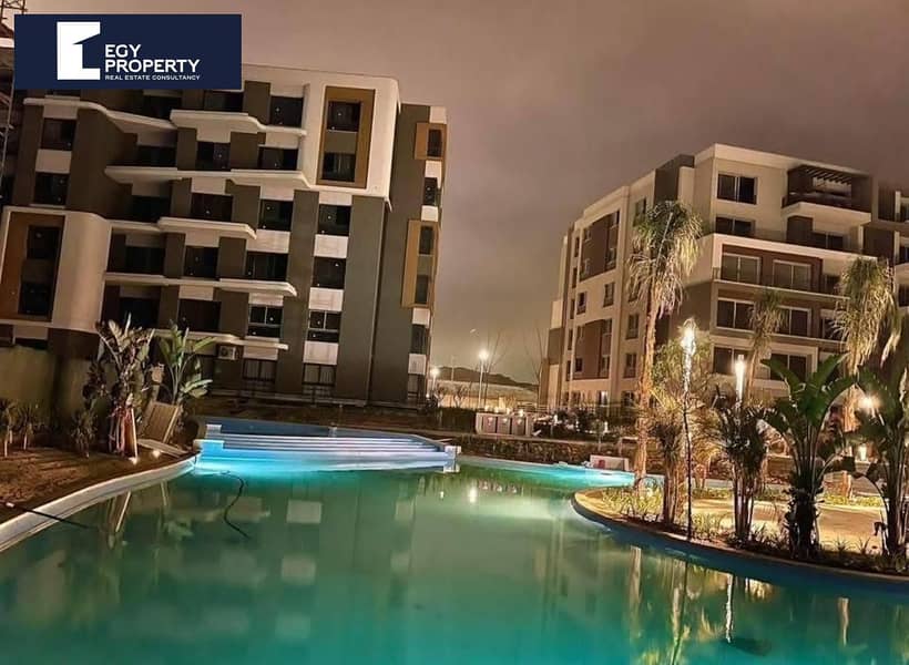 شقة للبيع بإطلالة على البحيرة في بالم هيلز، القاهرة الجديدة التجمع بالتقسيط 0