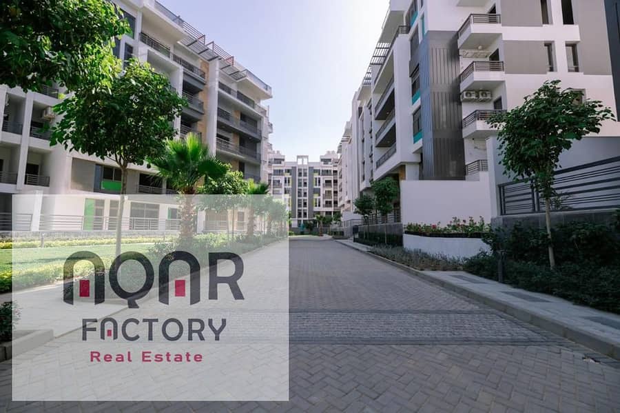 شقة 160م في Icon Gardens الجولدن سكوير – مقدم 10% فقط | موقع مميز بجوار الجامعة الأمريكية | التجمع الخامس 0