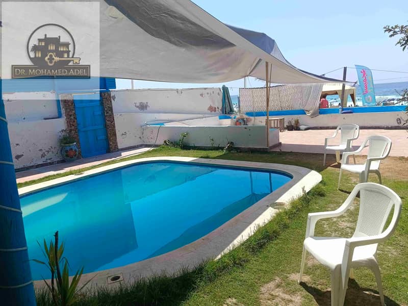 فيلا بحمام سباحه وحديقه على البحر مباشره مدخل خاص للشط عجميستا شهر العسل البيطاش العجمي الإسكندرية 0