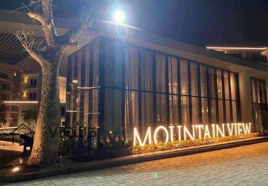 شقة غرفتين نوم للايجار تشطيب سوبر لوكس بالتكيفات بكمبوند ماونتن فيو اى سيتي Mountain view i city 0