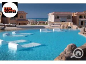 14,500,000 ج.م شالية للبيع متشطب سوبر لوكس بالمطبخ والتكيفات على البحر مباشرة في كمبوند تلال العين السخنة Telal Sokhna