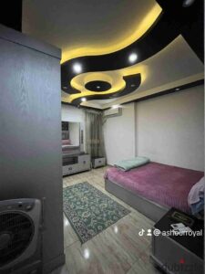 17,000 ج.م 140م مفروش مكيف 2غرفة وريسبشن 3ق بسموحة قرب جرين بلاز